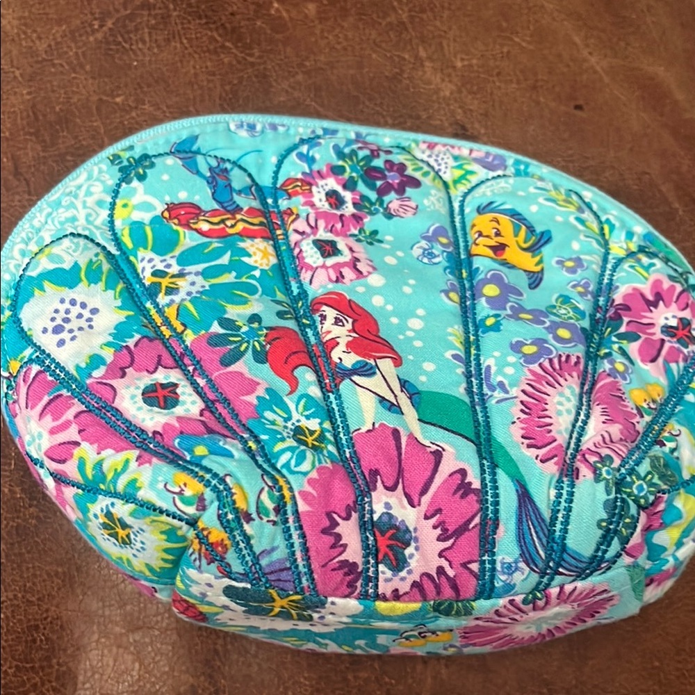 Vera Bradley Disney Little Mermaid Cosmetic Bag - Blue and Pink